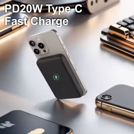 Magnetic Wireless Charger 10000mAh: 15W PD Fast Charging Power Bank for iPhone 16/17、15/14/13/12 Series