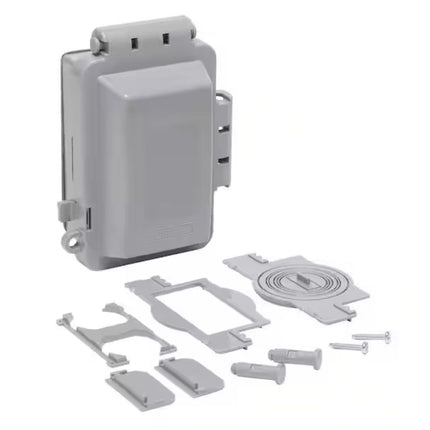 1-Gang Extra Duty Horizontal/Vertical Non-Metallic Weatherproof In-Use Outlet Cover (16-in-1-Configurations), Gray