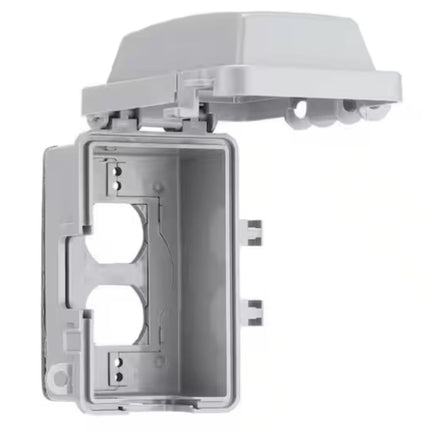 1-Gang Extra Duty Horizontal/Vertical Non-Metallic Weatherproof In-Use Outlet Cover (16-in-1-Configurations), Gray
