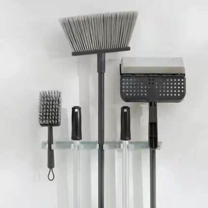 Adjustable storage bar with white steel spring clip